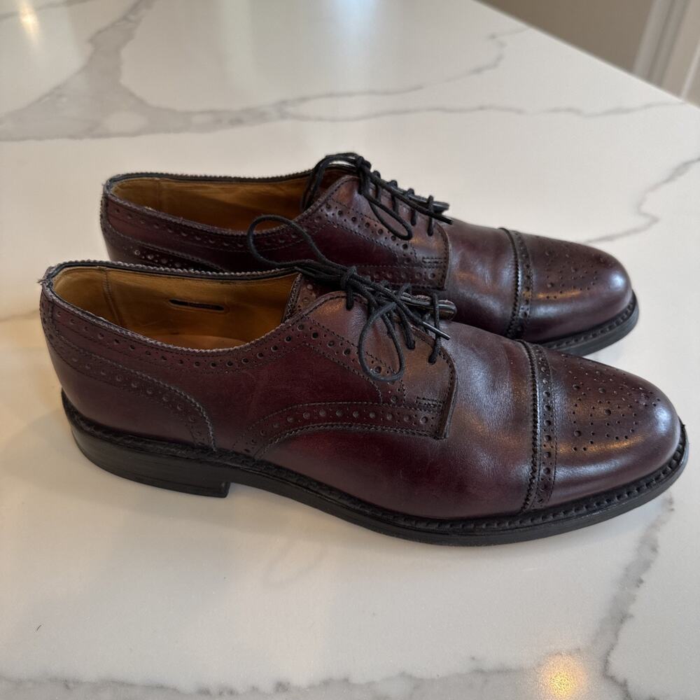 Allen Edmonds Lexington Shoes Mens Size 9. 5 C Mahogany Leather Cap Toe Oxford